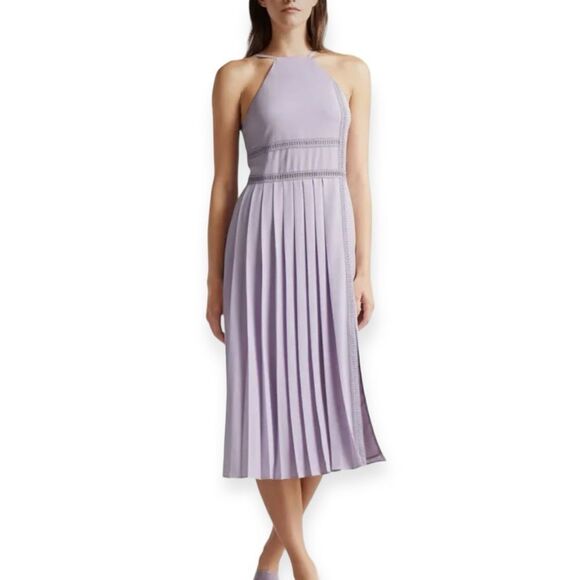 TED BAKER Camylie Lace Insert Midi Dress NWT - Picture 1 of 11